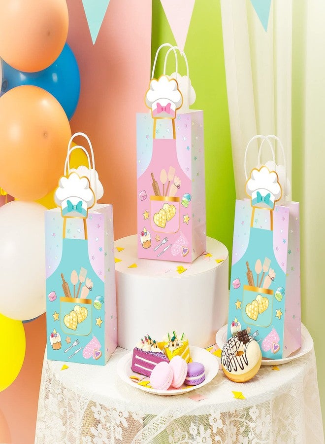 Liliful 16 Pcs Baking Party Favors Little Bakers Gift Bags with Handles Paper Goody Treat Candy Bags Bakery Pattern Goodie Birthday Baking School Party Supplies Decor Decorations for Kid Adult - Image 2